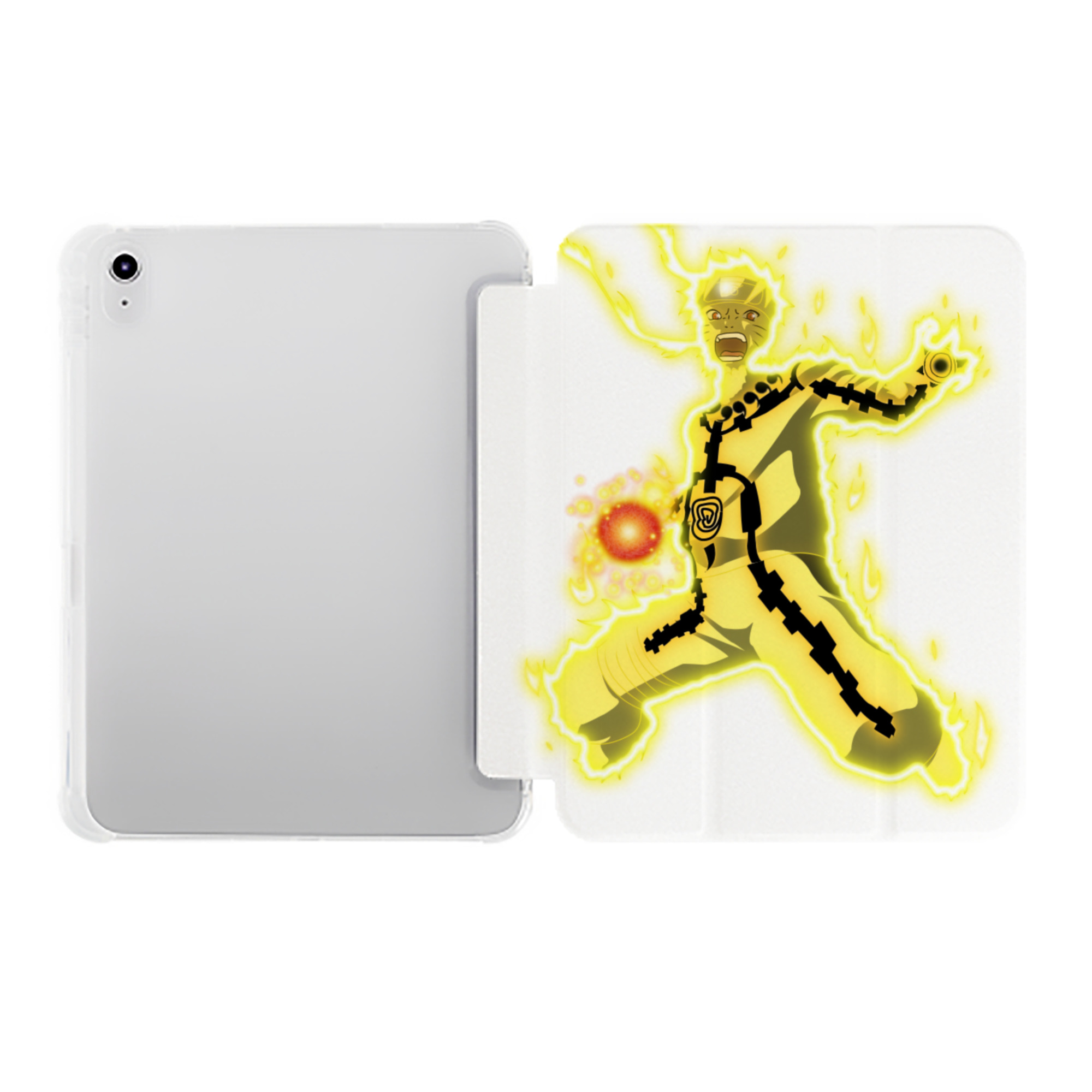 （画像用） NARUTO -ナルト- うずまき ナルト Uzumaki Naruto IPad ケース ペン収納付き 三つ折りスタンド PUレザー×シリコン 対応機種9.5/10.5/10.9インチ